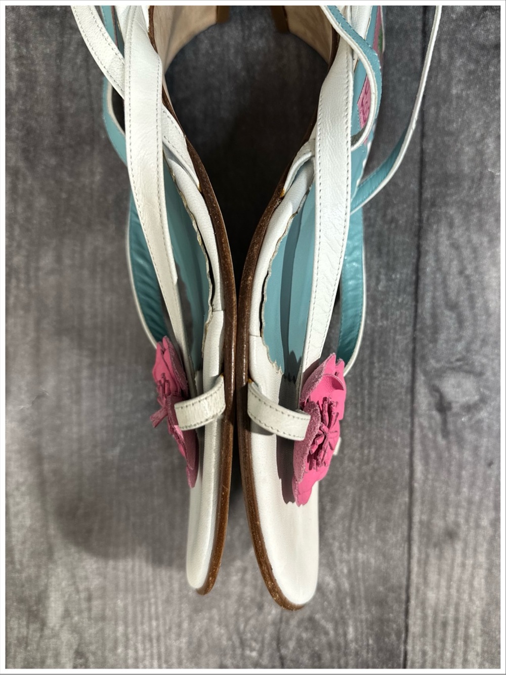 Vintage Lilly Pulitzer Kitten Heel Sandals [S4183] - Picture 4 of 11